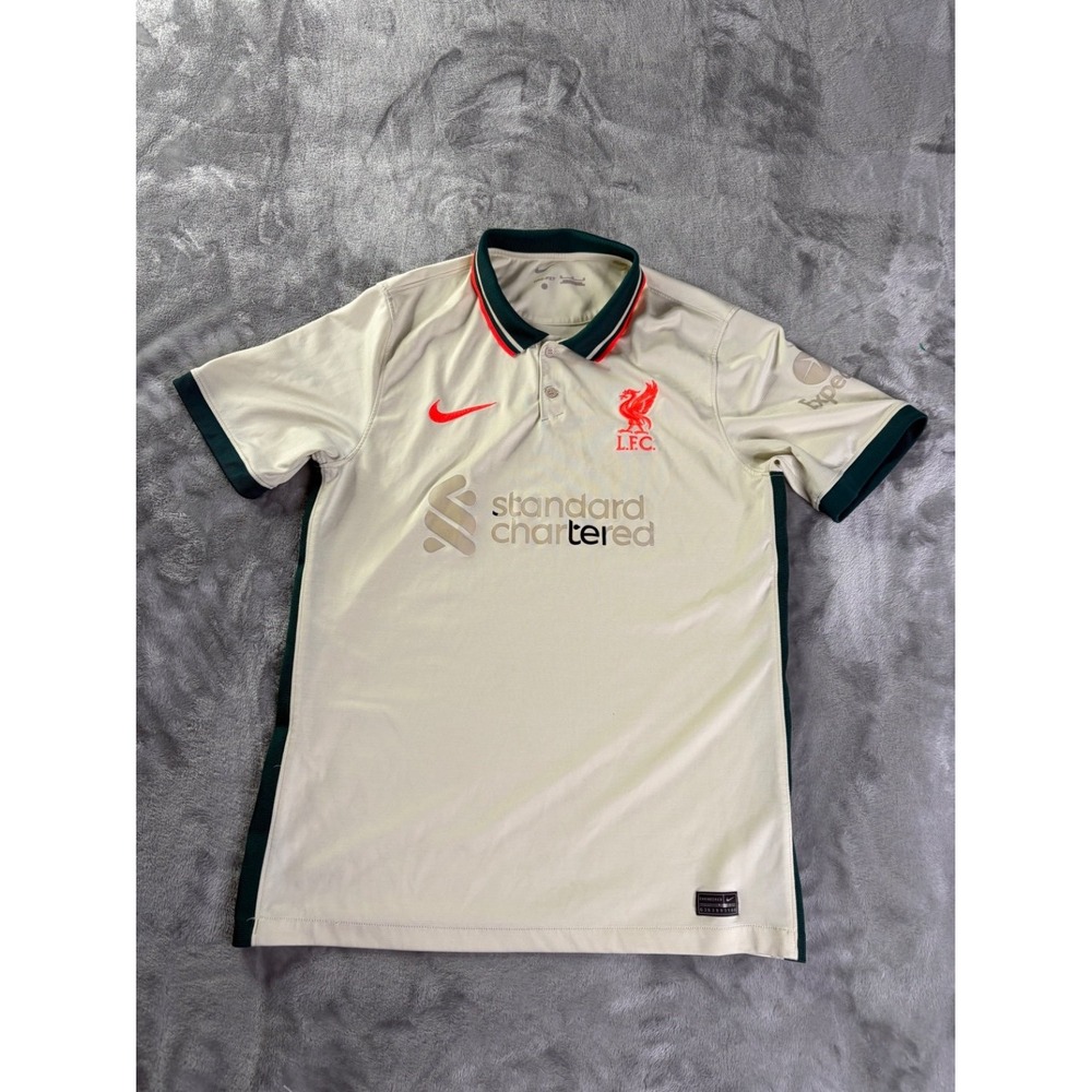 Nike Standard Chartered Soccer Liverpool FC 2021-22 Away Jersey Mens M Off-white